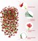 Artificial Hanging Plants Flowers for Outdoor Srpring Summer Decoration, 4pcs Fake Realistic Daisy Eucalyptus for Outdoors, Faux Plastic Greenery Long Vine Indoor Wall Patio Porch Decor, Red Brown